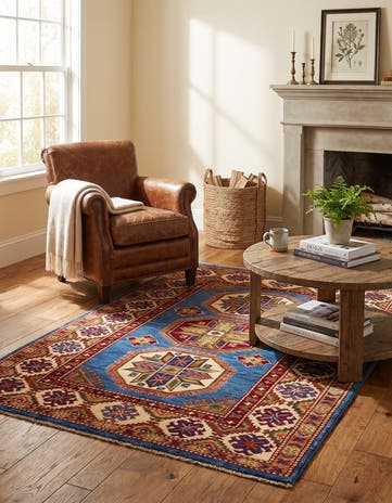 3' 6 x 4' 10 Hand Knotted Kazak Rug