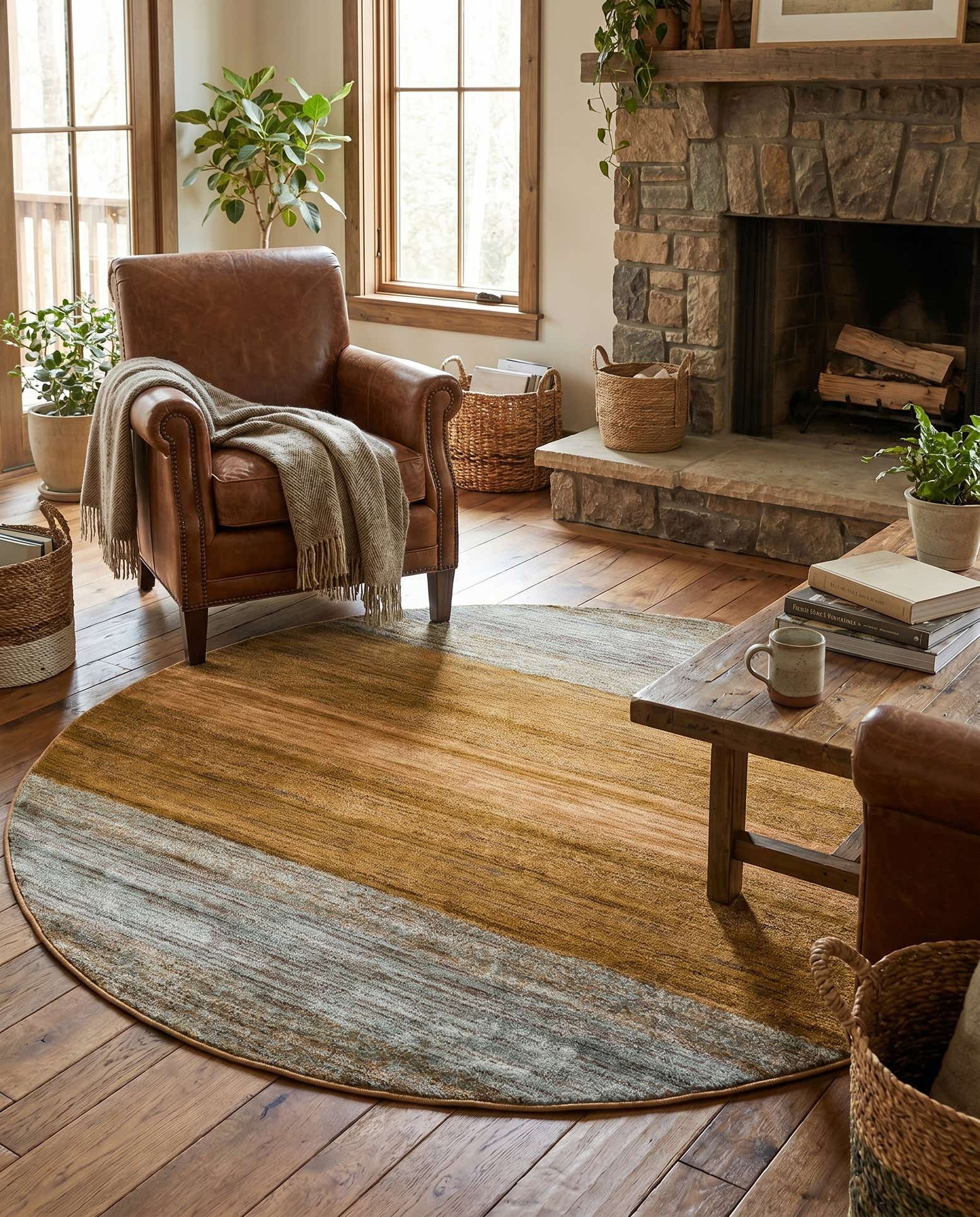 6' x 6' Kashkuli Gabbeh Round Rug