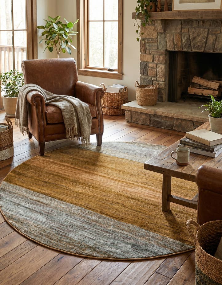 6' x 6' Kashkuli Gabbeh Round Rug