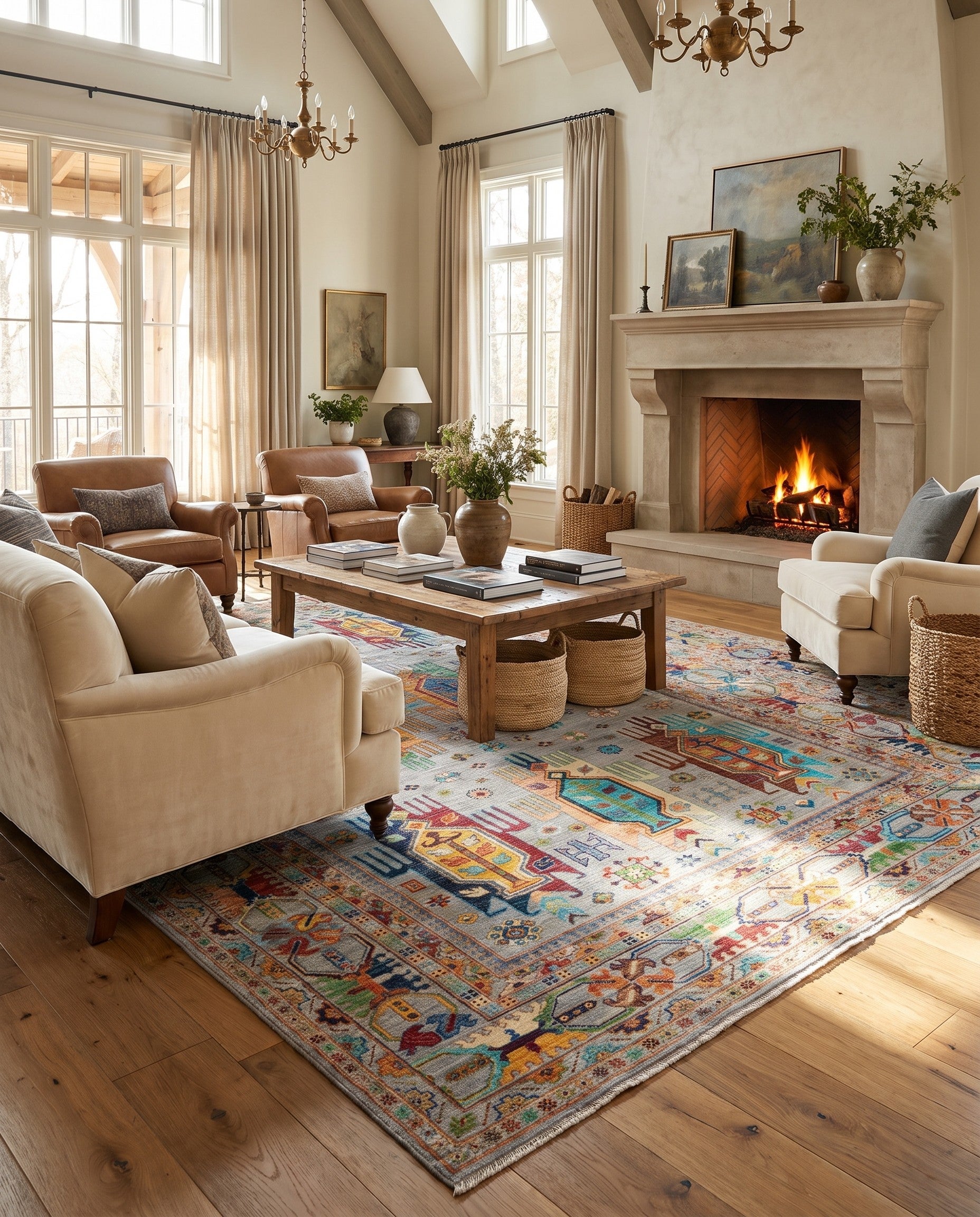 7' x 9' 10 Hand Knotted Ariana Ziegler Rug