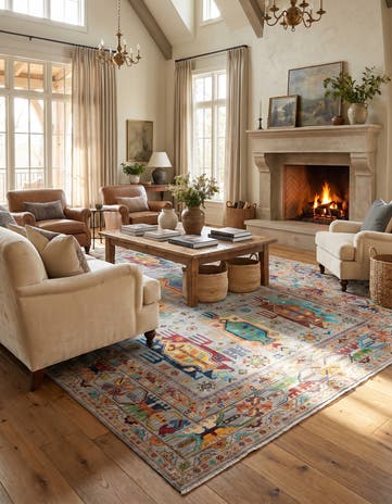 7' x 9' 10 Hand Knotted Ariana Ziegler Rug