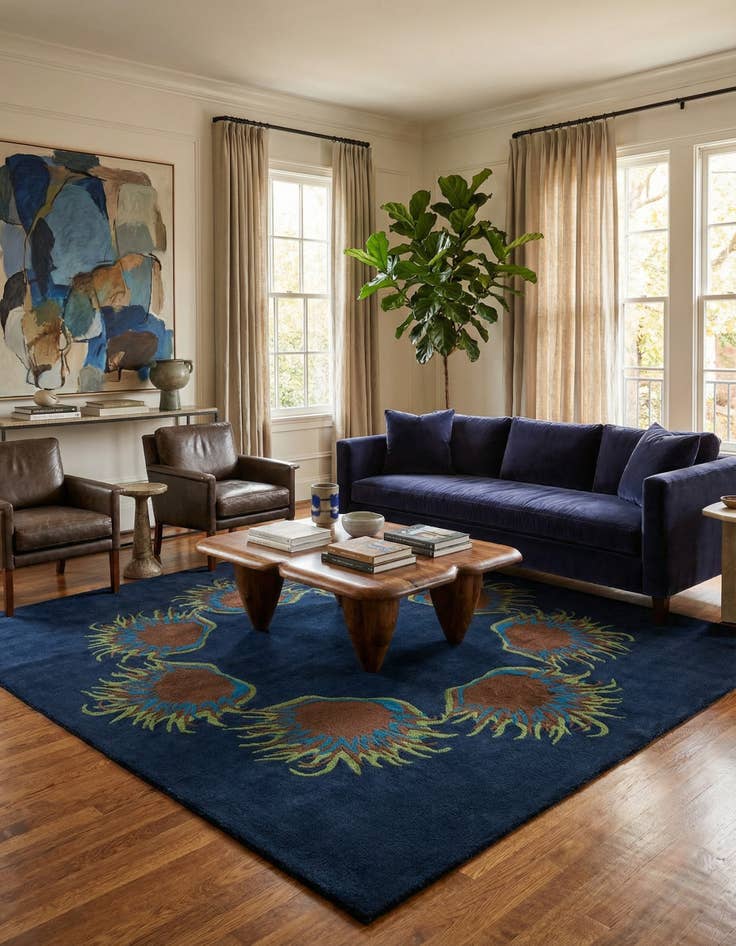 Detail image of 7' 5 x 7' 6 Luna Wool Square Rug