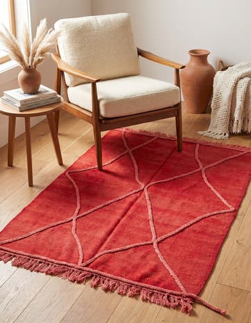 3' 5 x 4' 10 Hand Knotted Moroccan Wool Rug