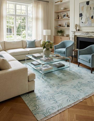 6' 7 x 9' 10 Hand Knotted Darya Wool Rug