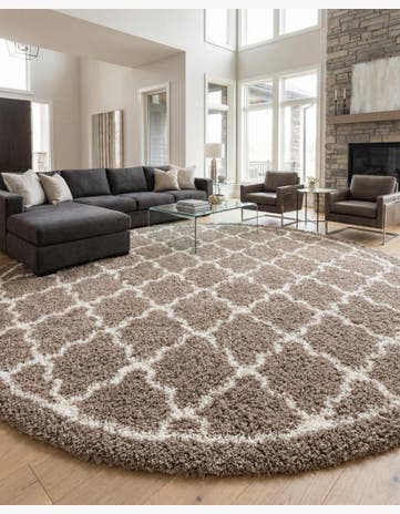 10' x 10' Infinity Shag Round Rug