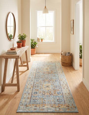 Light Blue Alexis Runner Rug