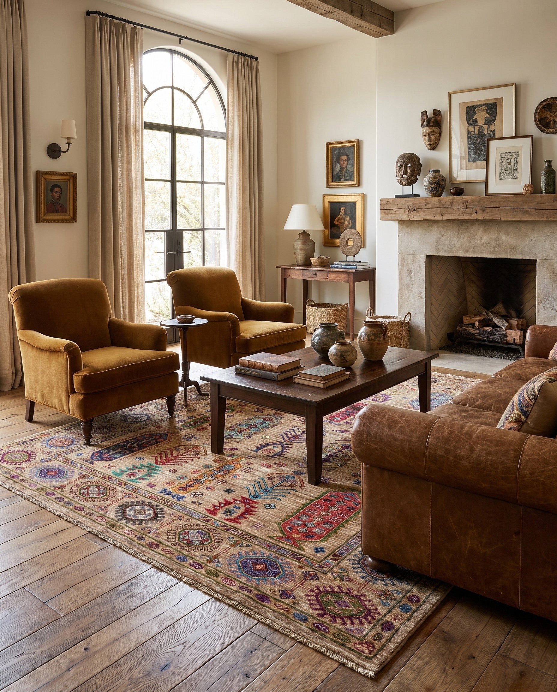 5' 2 x 6' 9 Hand Knotted Ariana Ziegler Rug