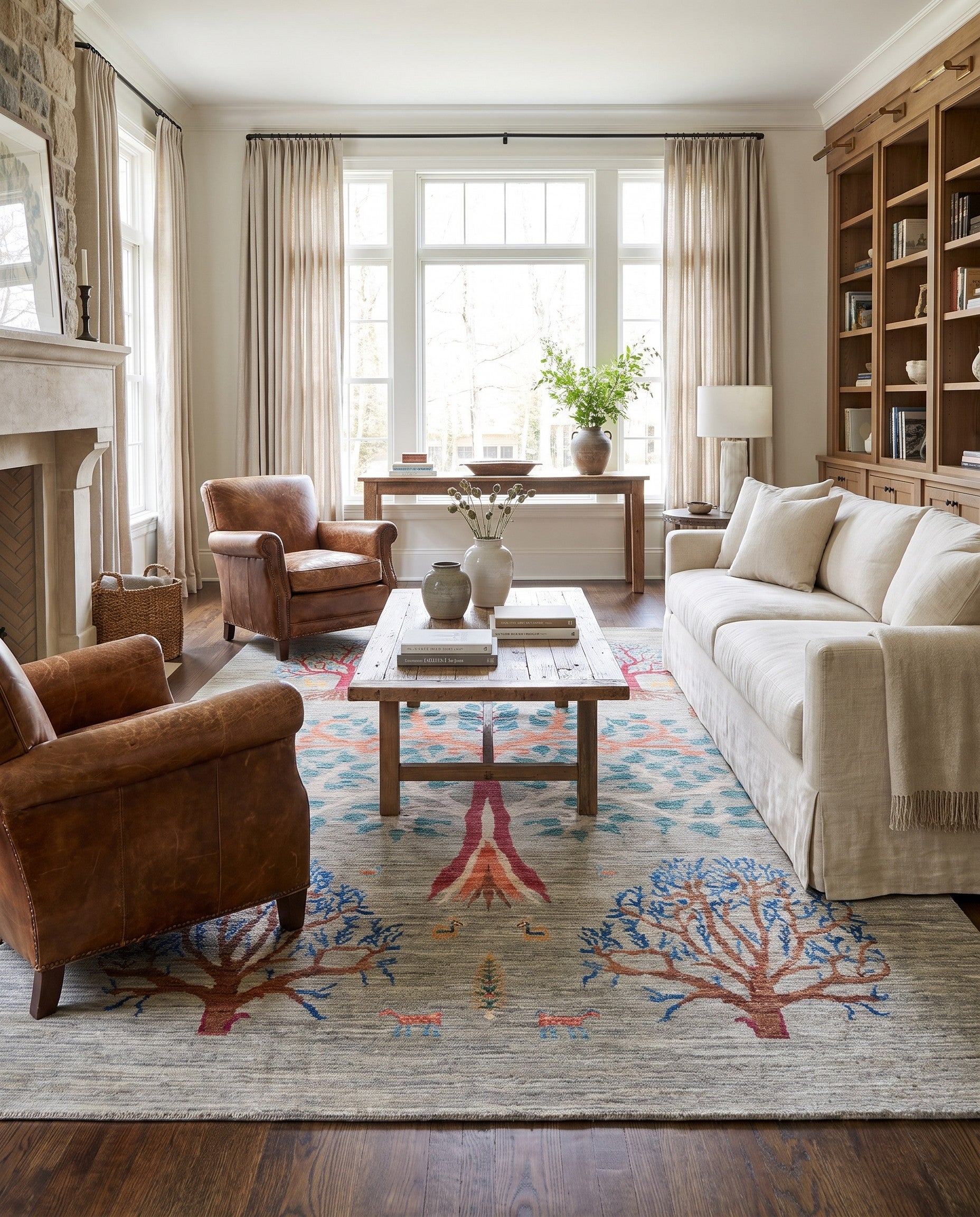 6' x 9' 4 Hand Knotted Ariana Ziegler Rug