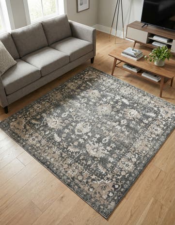 Gray Oregon Square Rug