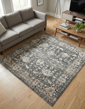 Gray Oregon Square Rug