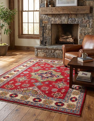 5' x 6' 10 Hand Knotted Kazak Rug