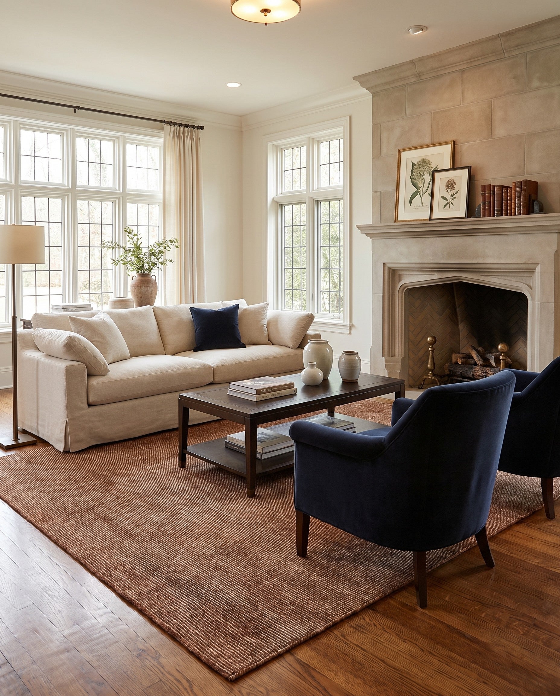 245cm x 305cm Hand Woven Jill Zarin English Manor Wool Rug