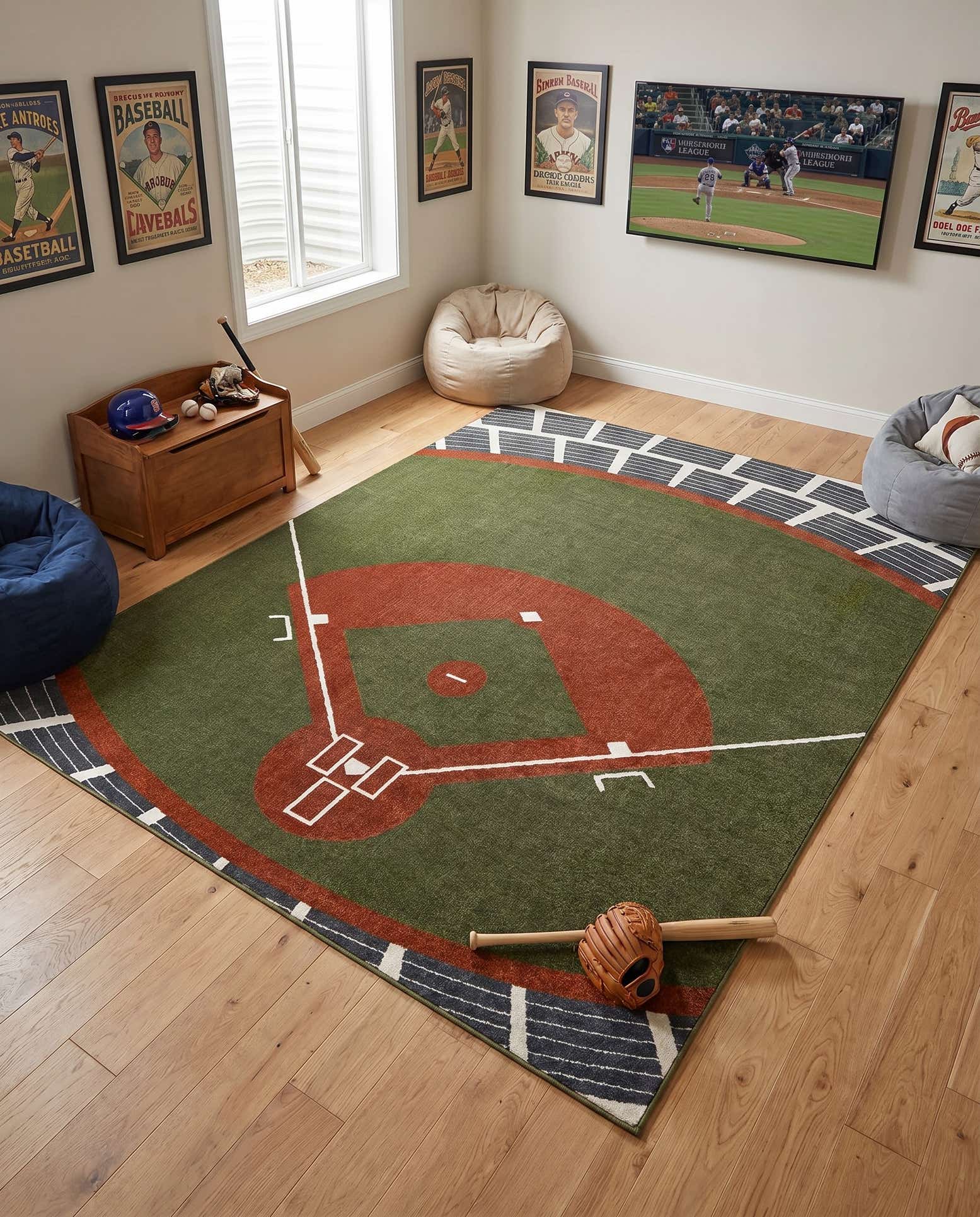 7' 10 x 10' Sports Washable Rug