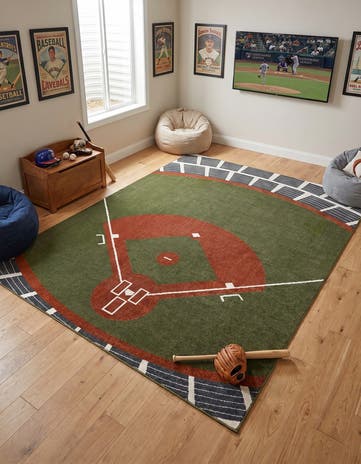 7' 10 x 10' Sports Washable Rug