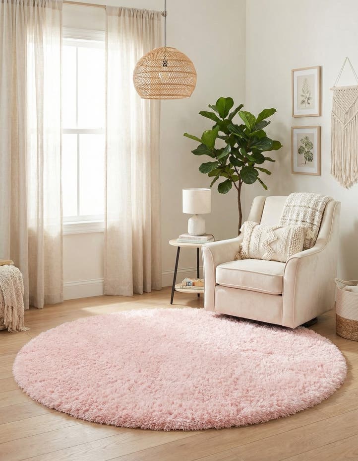 6' 7 x 6' 7 Infinity Shag Round Rug