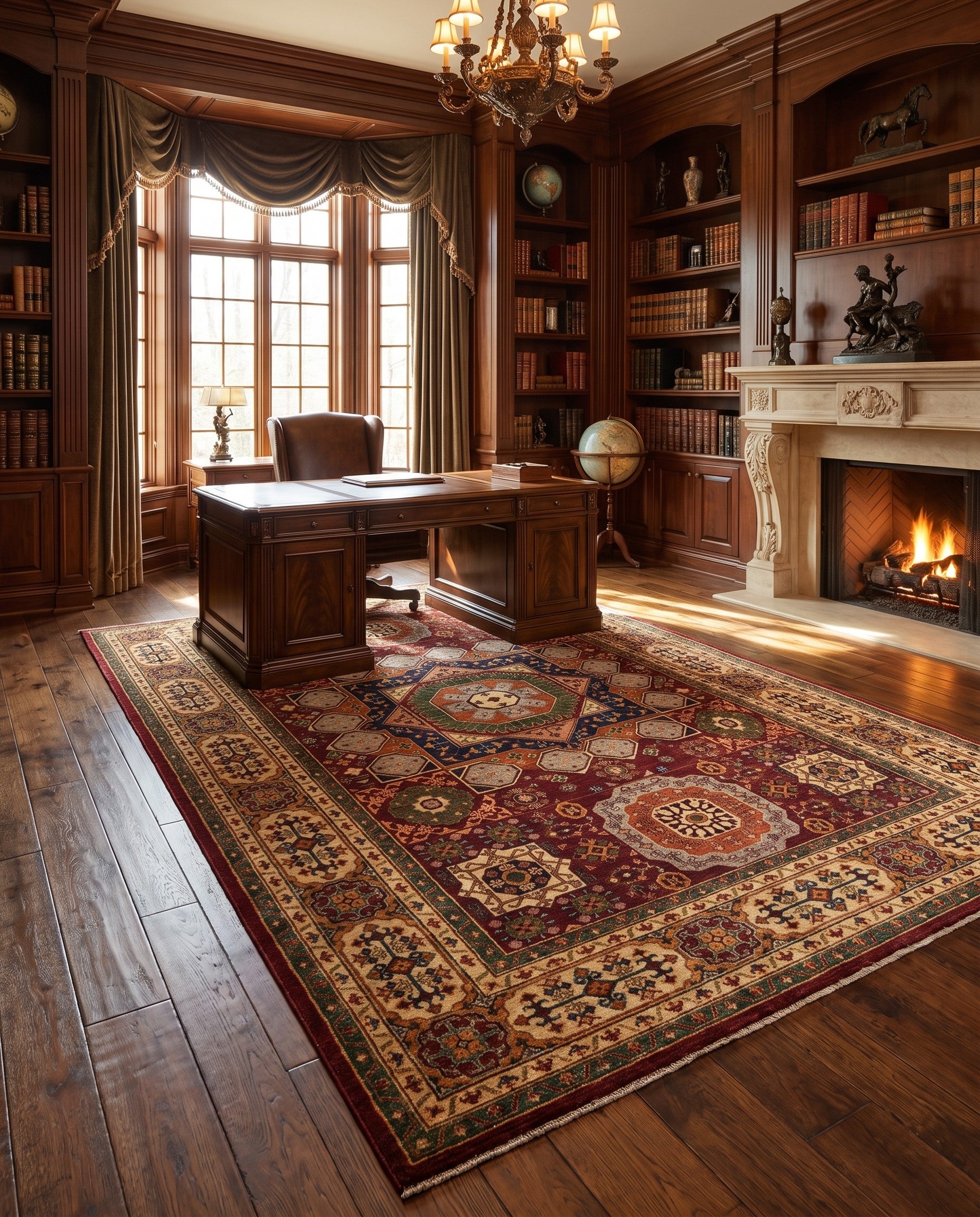 6' 6 x 9' 5 Hand Knotted Mamluk Ziegler Rug