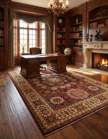6' 6 x 9' 5 Hand Knotted Mamluk Ziegler Rug