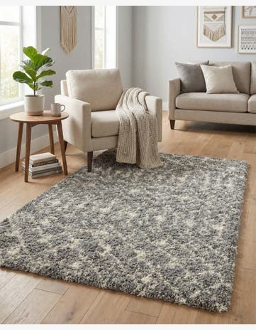 4' x 6' Moroccan Trellis Shag Rug