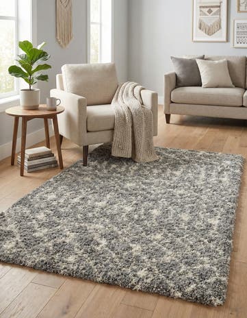 4' x 6' Moroccan Trellis Shag Rug