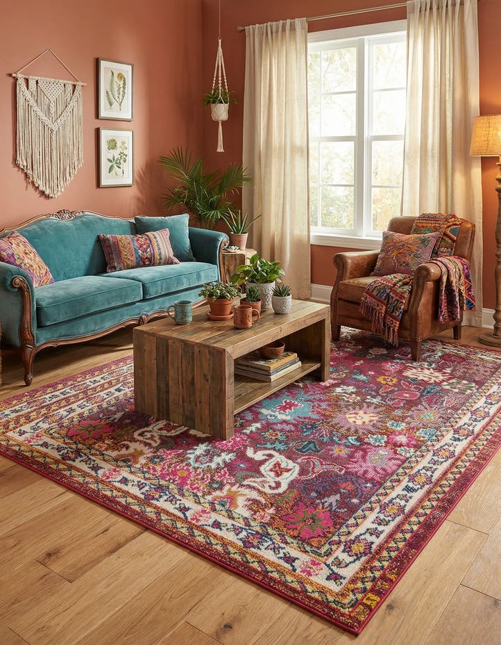 5' x 8' Washable Fleur Rug