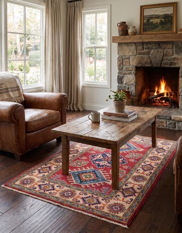 80cm x 115cm Hand Knotted Kazak Rug