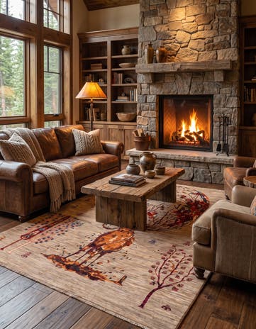 5' 3 x 7' Hand Knotted Ariana Ziegler Rug