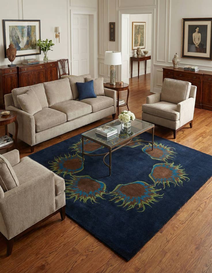 Detail image of 7' 7 x 7' 7 Agra Square Rug