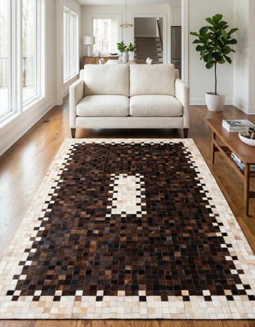 5' 2 x 7' 11 Cowhide Stocks Rug