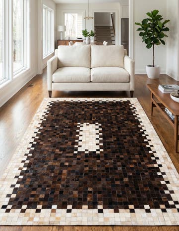 5' 2 x 7' 11 Cowhide Stocks Rug