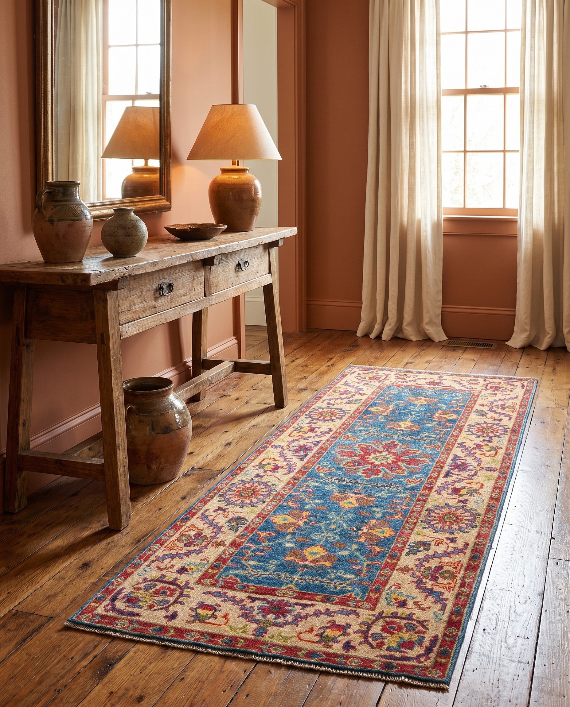 2' 8 x 6' 6 Hand Knotted Kazak Runner Rug