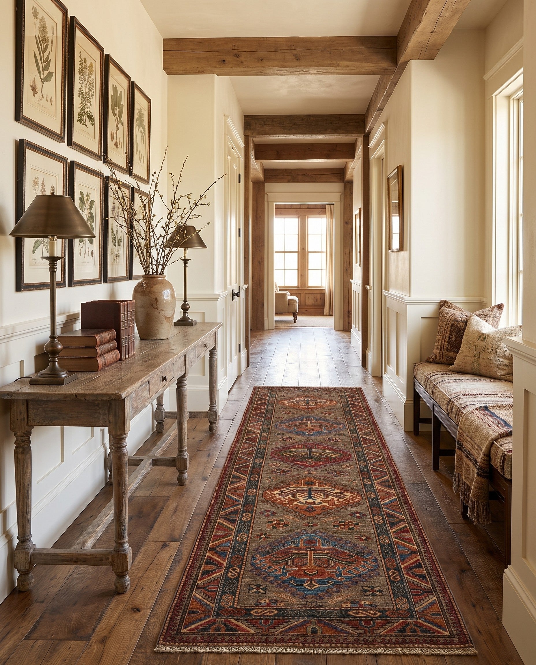 2' 9 x 9' 1 Hand Knotted Kazak Runner Rug