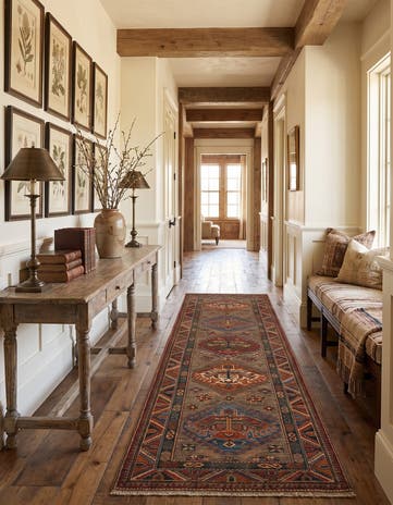 2' 9 x 9' 1 Hand Knotted Kazak Runner Rug