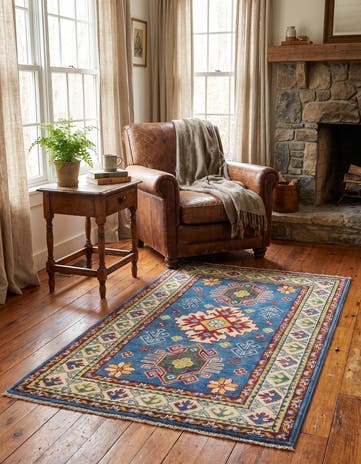2' 8 x 4' 1 Hand Knotted Kazak Rug
