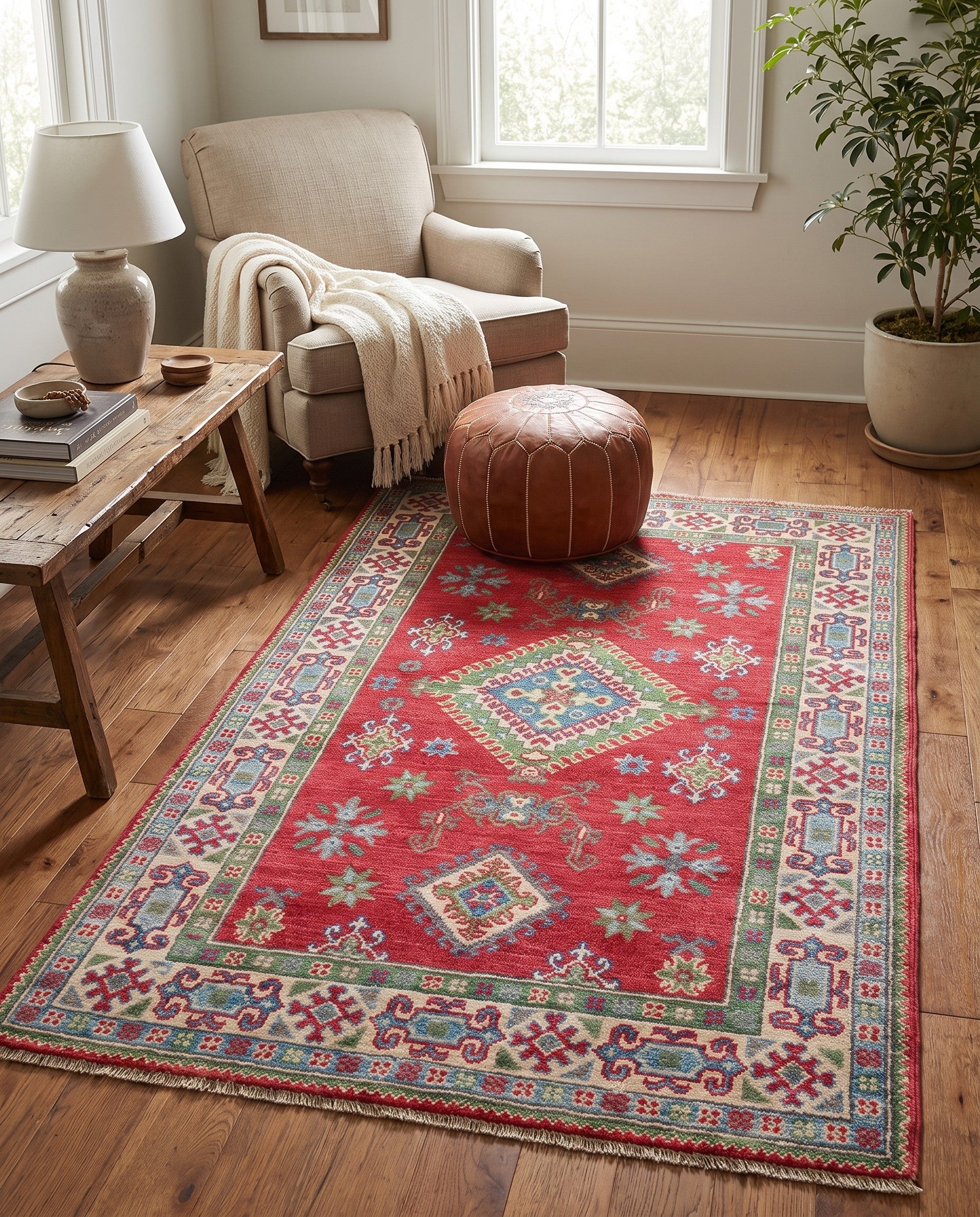 3' 3 x 5' 1 Hand Knotted Kazak Rug