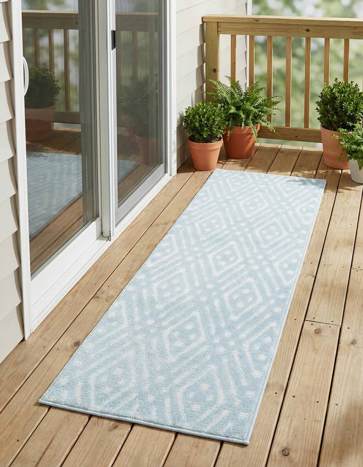 Detail image of 2' x 6' Washable Sabrina Soto Ella Indoor / Outdoor Runner Rug