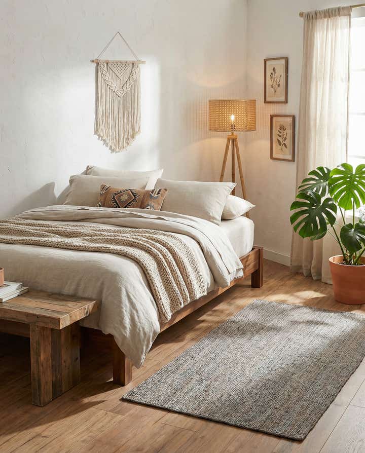 3' 3 x 5' 1 Handmade Braided Jute Rug
