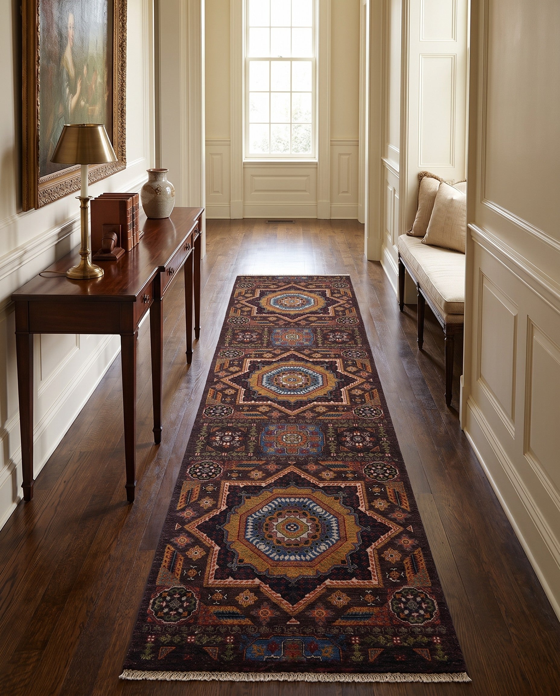 2' 8 x 9' 11 Hand Knotted Mamluk Ziegler Runner Rug
