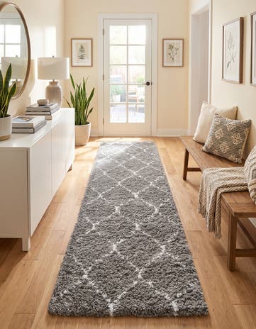 2' 7 x 12' Moroccan Shag Runner Rug