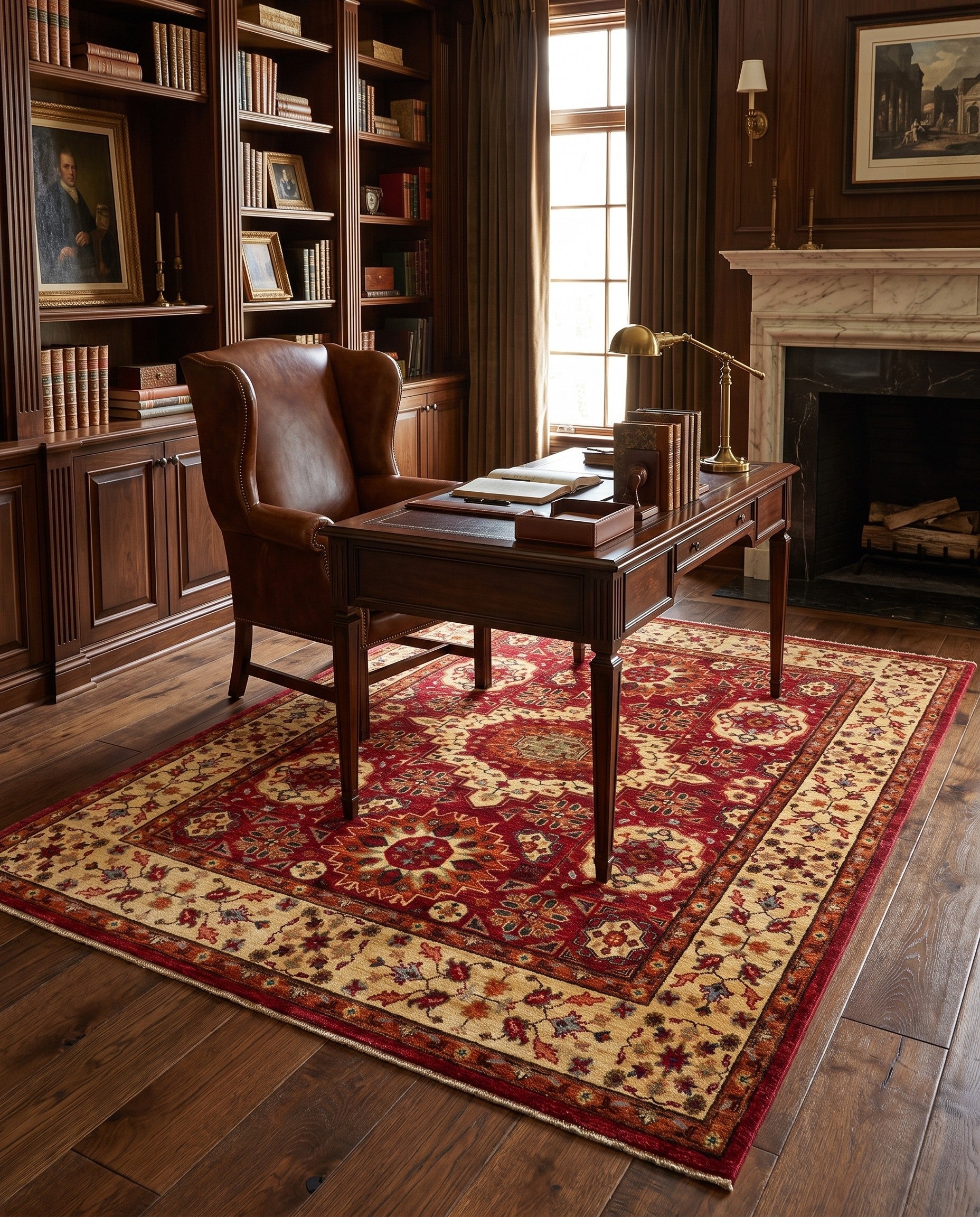 5' x 6' 9 Hand Knotted Mamluk Ziegler Rug