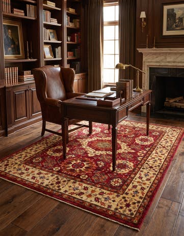 5' x 6' 9 Hand Knotted Mamluk Ziegler Rug