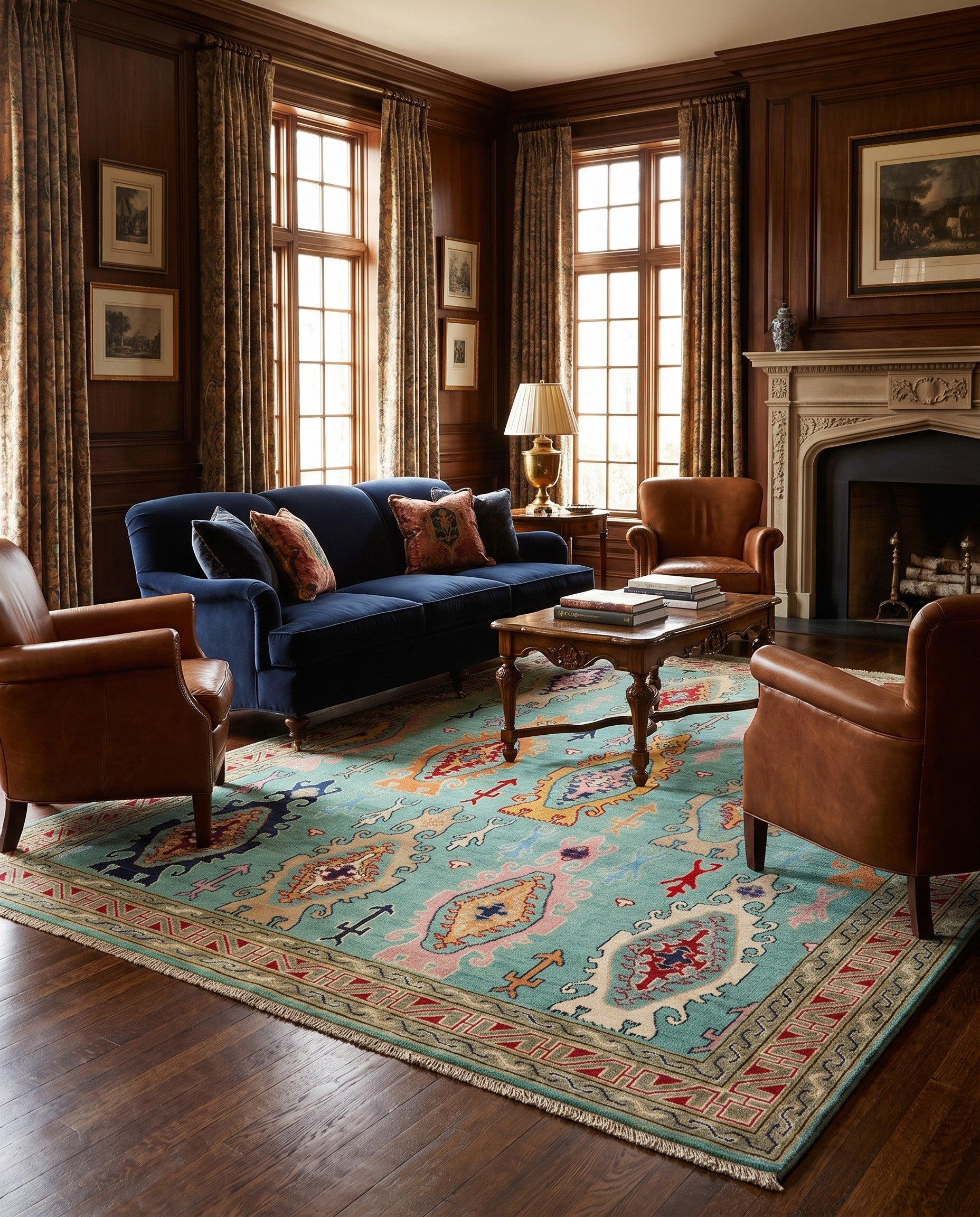 5' 8 x 7' 10 Hand Knotted Kazak Rug