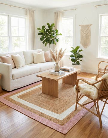 7' 10 x 10' Handmade Braided Jute Rug