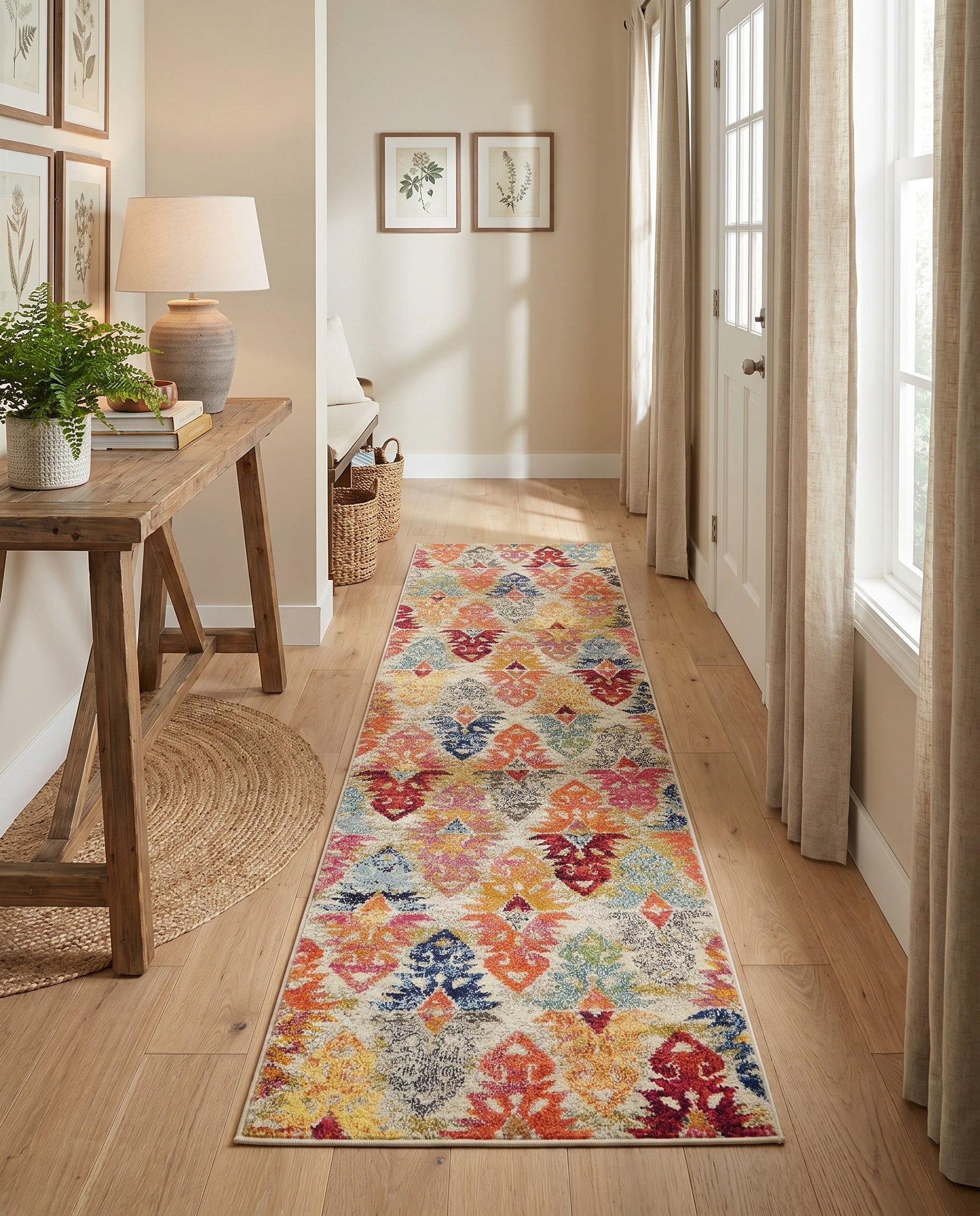 Washable Santa Fe Runner Rug