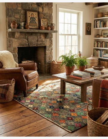 4' 4 x 5' 11 Hand Knotted Balouch Wool Rug