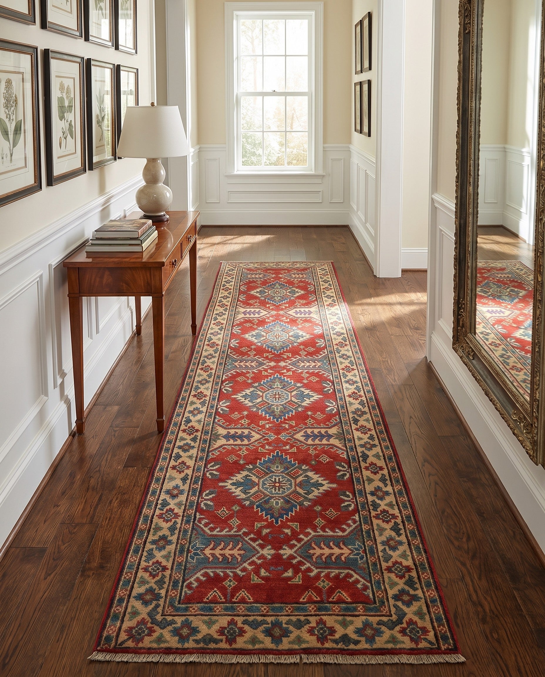 2' 7 x 9' 9 Hand Knotted Kazak Runner Rug