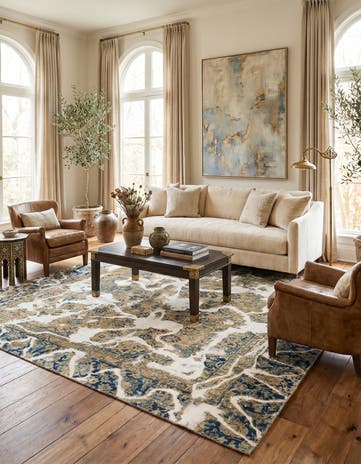 6' 6 x 7' 8 Hand Knotted Ultra Vintage Persian Wool Square Rug