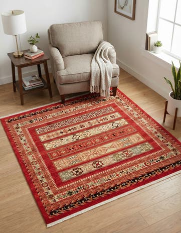 6' x 6' Kashkuli Gabbeh Square Rug