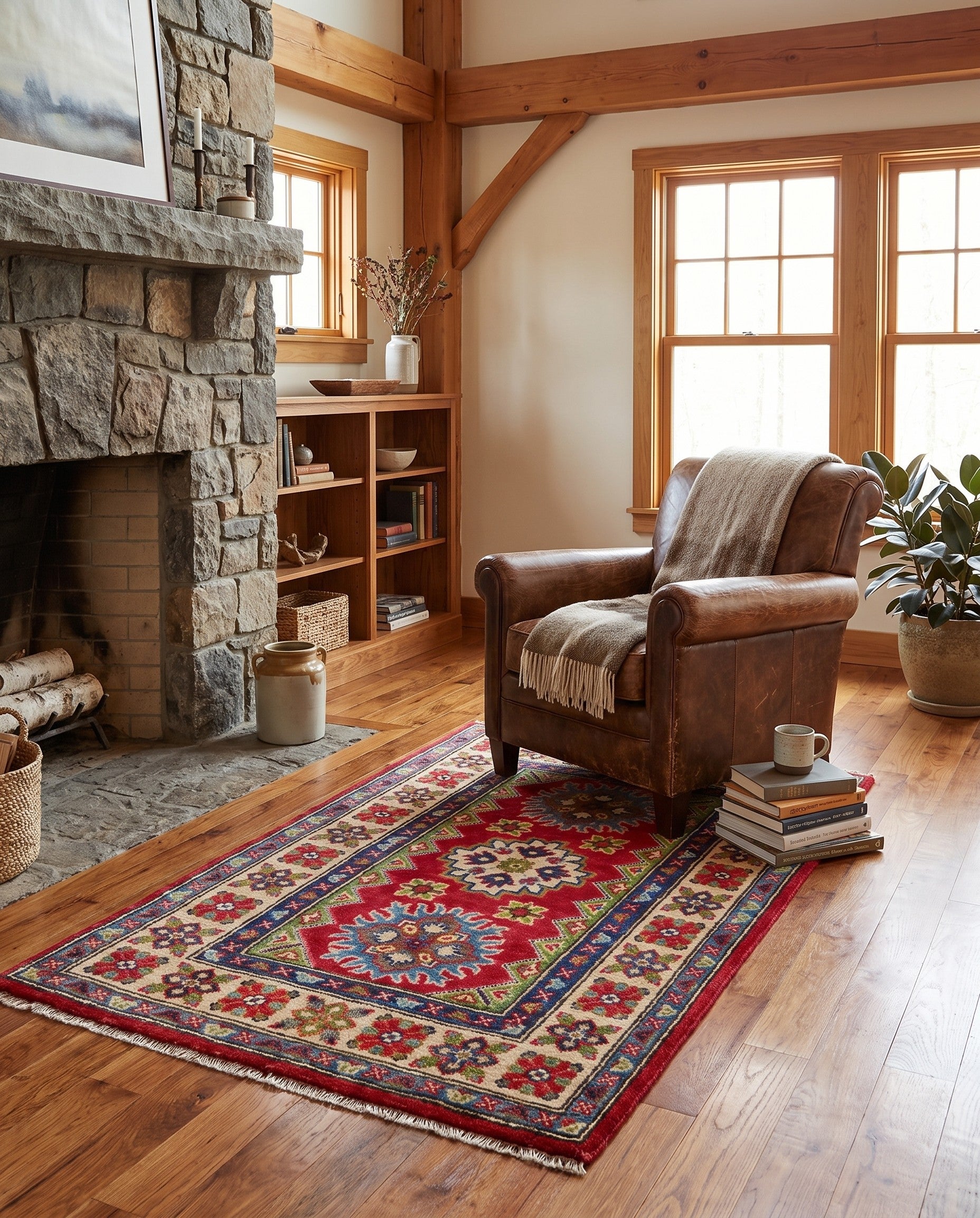 2' 7 x 3' 10 Hand Knotted Kazak Rug