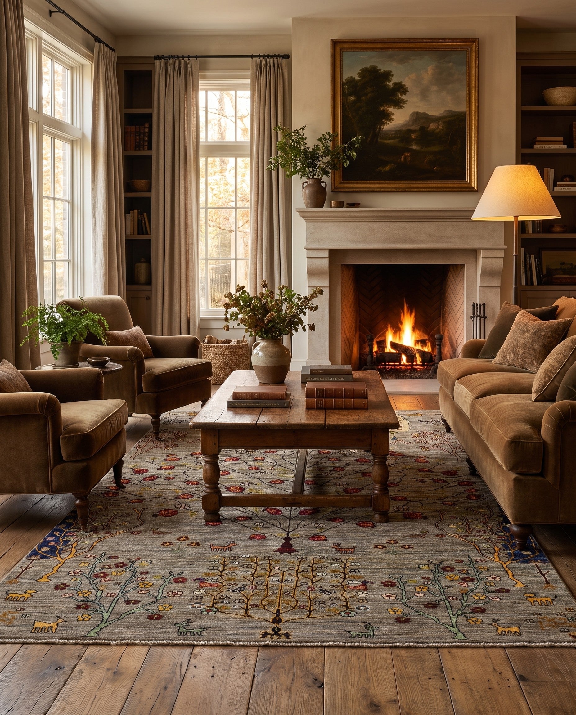 5' 4 x 6' 9 Hand Knotted Ariana Ziegler Rug