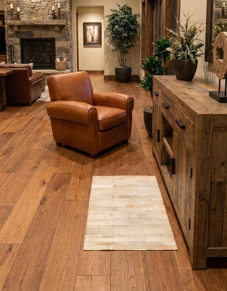 Detail image of 2' 1 x 3' Cowhide Rug